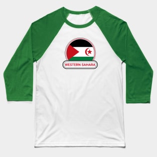 Western Sahara Country Badge - Western Sahara Flag Baseball T-Shirt